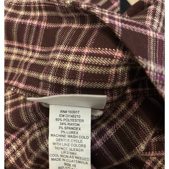 VINTAGE Plaid Panel Skirt with Fringe Hem - Picture 5 of 5